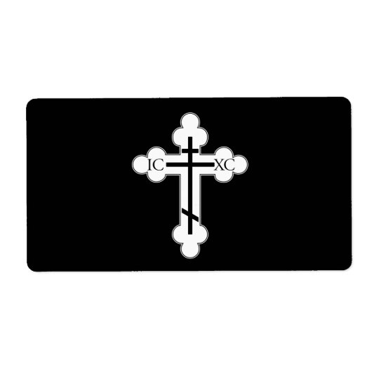 Orthodoxe kruis etiket (Voorkant)