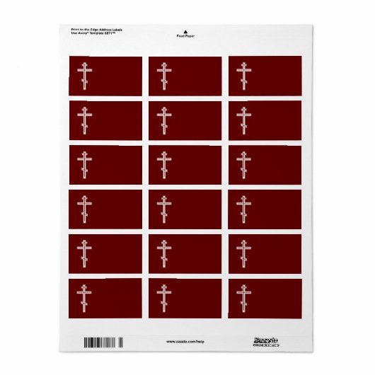 Orthodoxe kruis etiket (Full Sheet)
