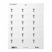 Orthodoxe kruis etiket (Full Sheet)