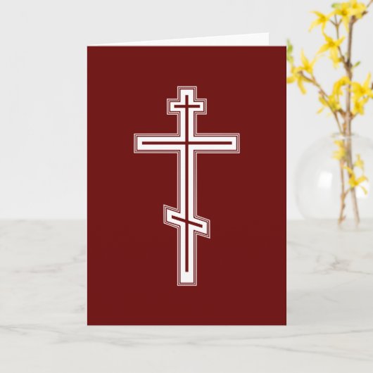Orthodoxe kruis kaart (Gele Bloem)