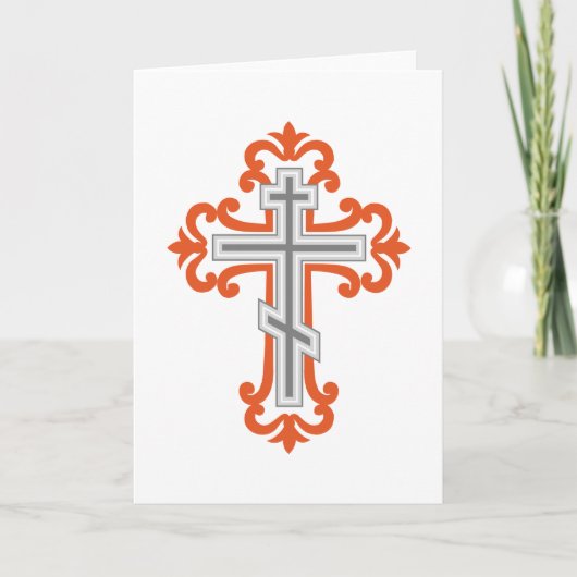 Orthodoxe kruis kaart (Voorkant)