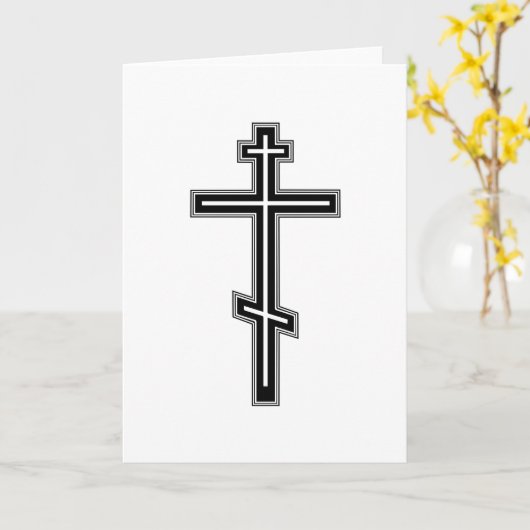 Orthodoxe kruis kaart (Gele Bloem)