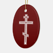 Orthodoxe kruis keramisch ornament (Links)