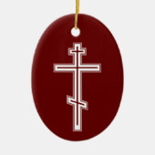 Orthodoxe kruis keramisch ornament (Voorkant)