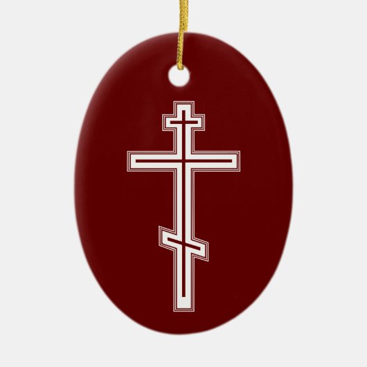 Orthodoxe kruis keramisch ornament (Voorkant)
