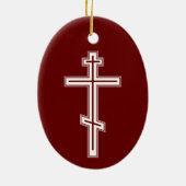 Orthodoxe kruis keramisch ornament (Achterkant)