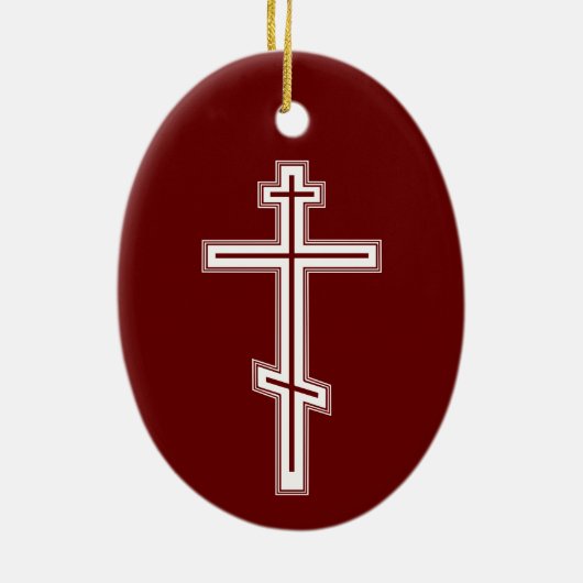 Orthodoxe kruis keramisch ornament (Achterkant)
