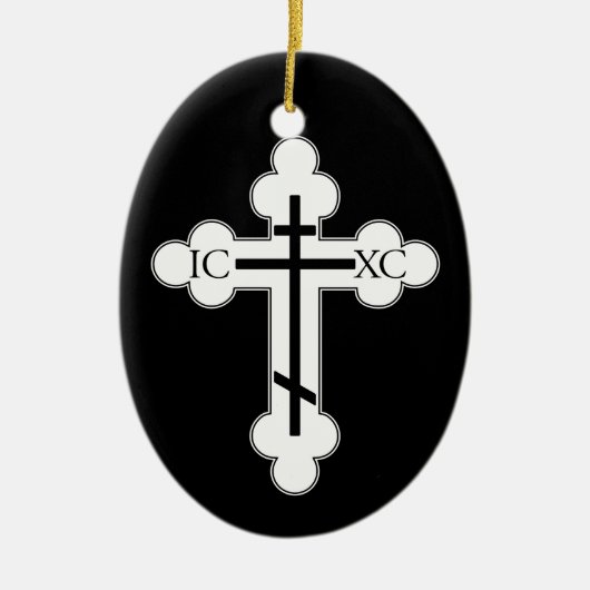 Orthodoxe kruis keramisch ornament (Voorkant)