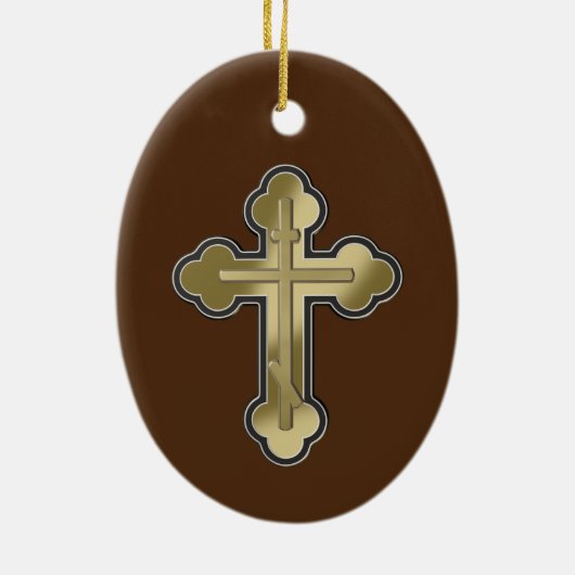 Orthodoxe kruis keramisch ornament (Achterkant)