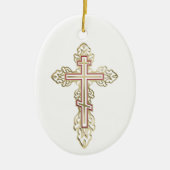 Orthodoxe kruis keramisch ornament (Voorkant)