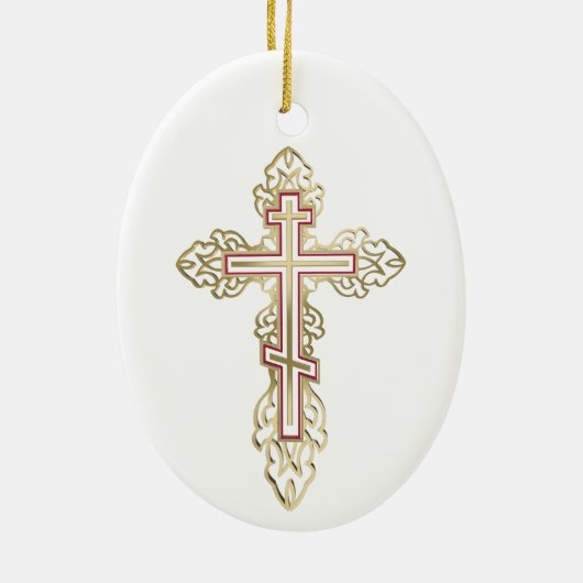 Orthodoxe kruis keramisch ornament (Achterkant)