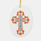 Orthodoxe kruis keramisch ornament (Voorkant)