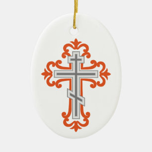 Orthodoxe kruis keramisch ornament
