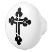 Orthodoxe kruis keramische knop (Rechts)