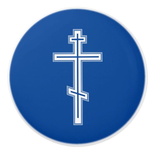 Orthodoxe kruis keramische knop (Voorkant)