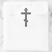 Orthodoxe kruis ronde sticker (Tas)