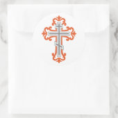 Orthodoxe kruis ronde sticker (Tas)
