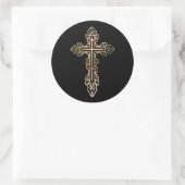 Orthodoxe kruis ronde sticker (Tas)