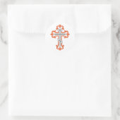 Orthodoxe kruis ronde sticker (Tas)