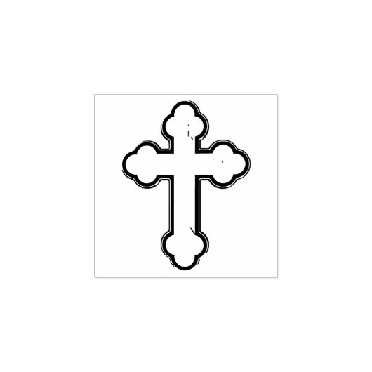Orthodoxe kruis rubberstempel (Afrduk)