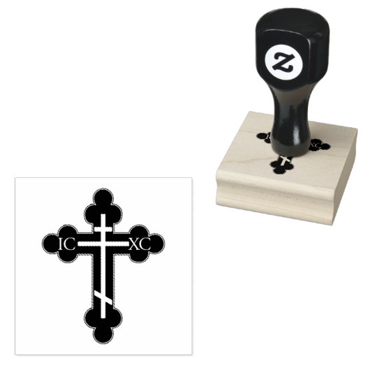 Orthodoxe kruis rubberstempel (Gestempeld)
