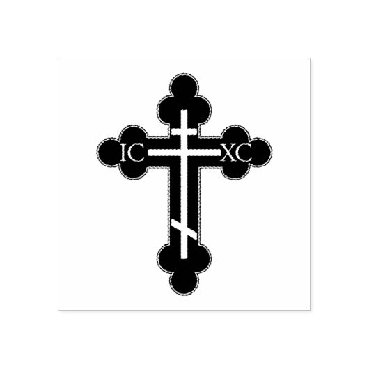 Orthodoxe kruis rubberstempel (Afrduk)