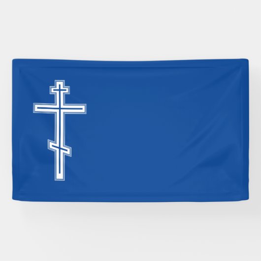 Orthodoxe kruis spandoek (Horizontaal)