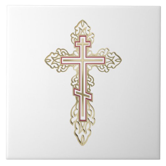 Orthodoxe kruis tegeltje (Voorkant)