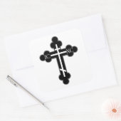 Orthodoxe kruis vierkante sticker (Envelop)