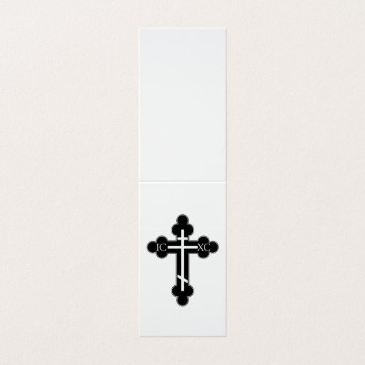 Orthodoxe kruis visitekaartje (Buitenkant ongevouwen)