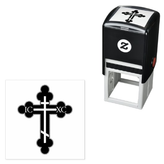 Orthodoxe kruis  zelfinktende stempel (In situ)