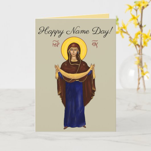 Orthodoxe Naamdagkaart Kaart (Gele Bloem)