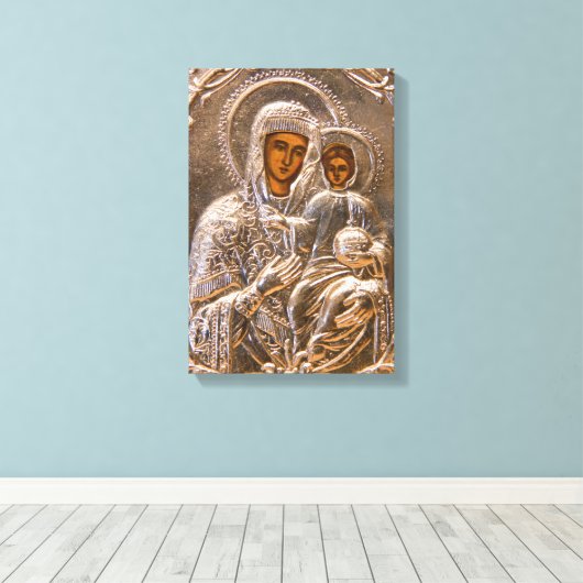Orthodoxe pictogram canvas afdruk (Insitu (Houten vloer))
