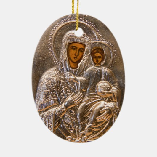 Orthodoxe pictogram keramisch ornament (Achterkant)