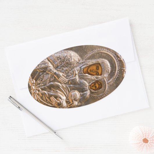 Orthodoxe pictogram ovale sticker (Envelop)