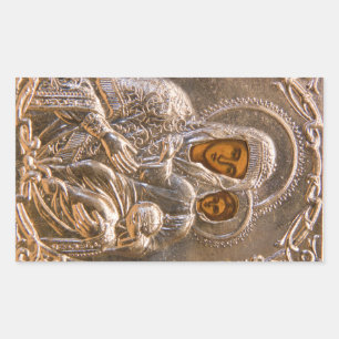 Orthodoxe pictogram rechthoekige sticker