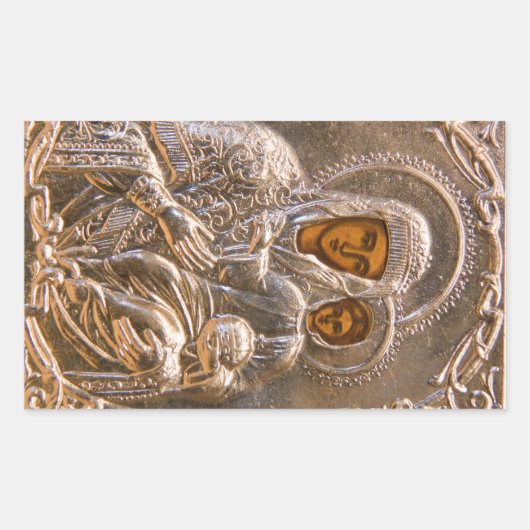 Orthodoxe pictogram rechthoekige sticker (Voorkant)