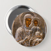 Orthodoxe pictogram ronde button 4,0 cm (Voorkant /achterkant)