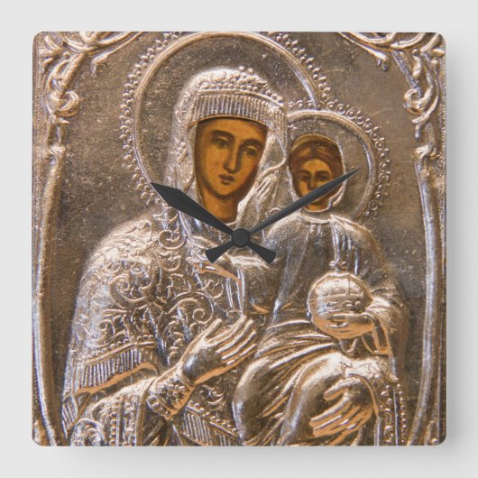Orthodoxe pictogram vierkante klok (Voorkant)