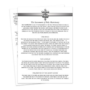Orthodoxe trouwbeschrijving 5 x 7 kaartjes programmakaart