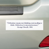 ORTHODOXIE BUMPERSTICKER (Op auto)