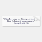 ORTHODOXY BUMPERSTICKER (Voorkant)