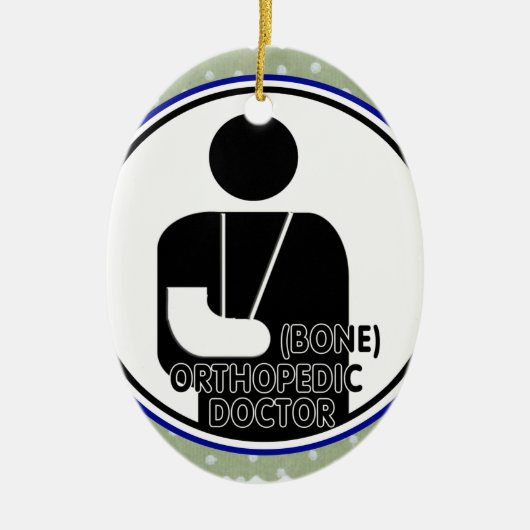 ORTHOPEDIC (BOT) DOCTOR LOGO KERAMISCH ORNAMENT (Voorkant)