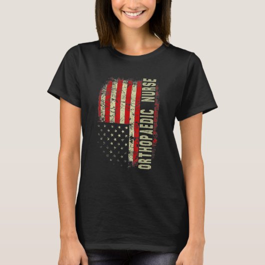 Orthopedic Nurse 4th Of July US Flag Patriotic Nur T-shirt (Voorkant)
