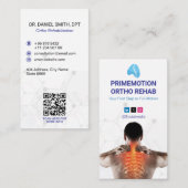 Orthopedic Rehab Clinic | Modern White Visitekaartje (Voorkant / Achterkant)