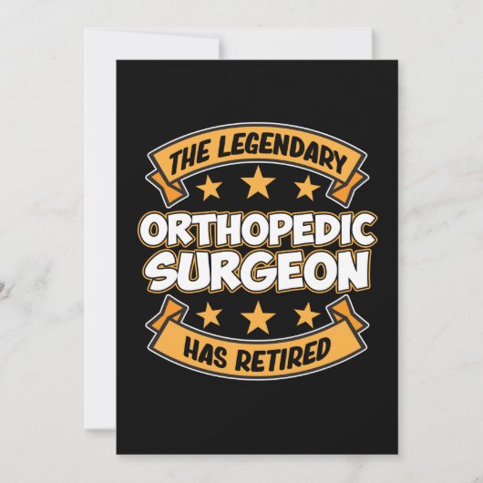 Orthopedic Surgeon Retirement Surgery Medical Doct Bedankkaart (Voorkant)