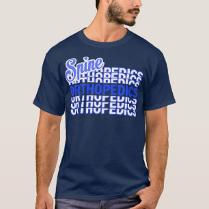 Orthopedica chirurgie van de ruggengraat houdt van t-shirt