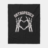 Orthopedie Skelet Hand Hart Ortho Nurse Rn Cre Fleece Deken (Voorkant)