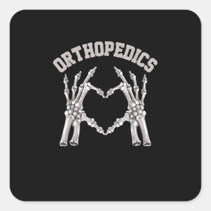 Orthopedie Skelet Hand Hart Ortho Nurse Rn Cre Vierkante Sticker