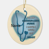 Orthopedisch blauw hart keramisch ornament (Links)